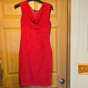 Lauren Moshi Scarlet Lace Mini Dress